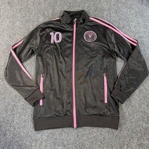 Inter Miami CF Lionel Messi 10 Soccer Track Jacket Black Pink Mens Size Medium